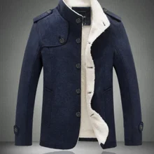 Tide man, зимнее Мужское пальто, модная брендовая одежда, флисовая подкладка, толстое теплое шерстяное пальто, мужское шерстяное пальто