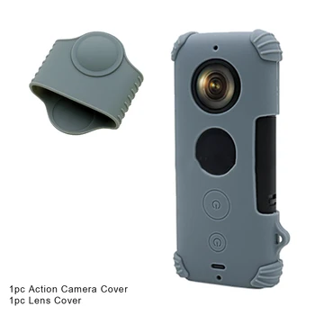 

Solid Fashion Wear Resistant Soft Silicone With Lens Case Outdoor Travel Action Camera Cover Full Protective For Insta 360 One X