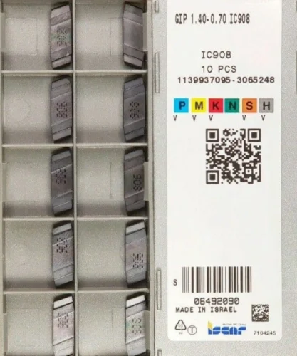 ISCAR 10 шт. карбидные вставки GIP 1,40-0,70 IC908
