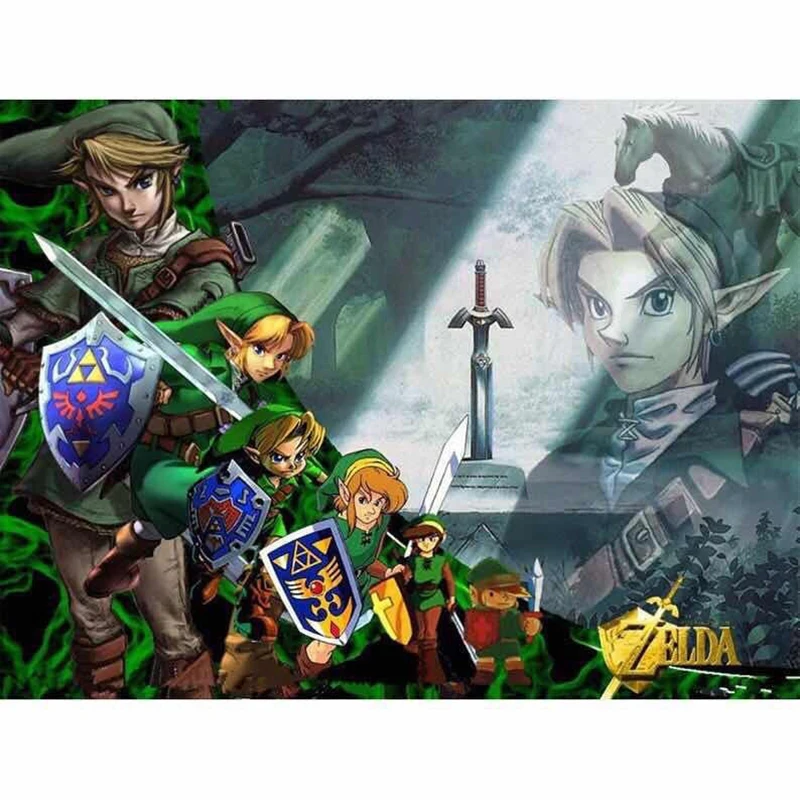 Egend of zelda Обои DIY 5D алмазная живопись по номерам наборы полная круглая Дрель Стразы