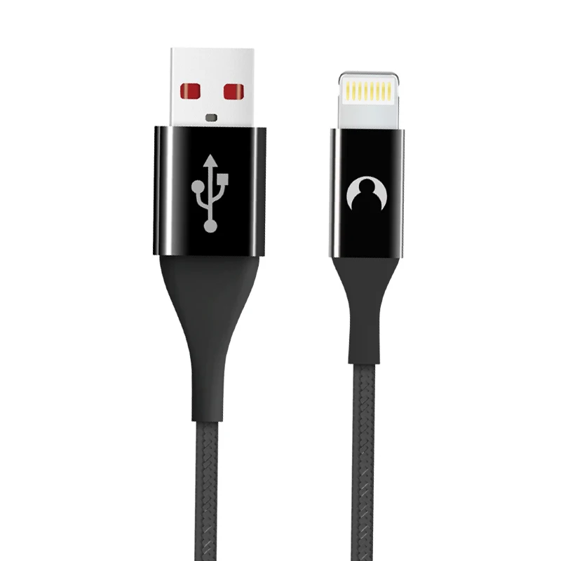 Snowkids USB зарядное устройство для телефона MFi кабель для Lightning-USB кабель для iPhone 11X8 7 6 5 XR XsMax длинный до iOS 12 Синхронизация данных - Цвет: Черный