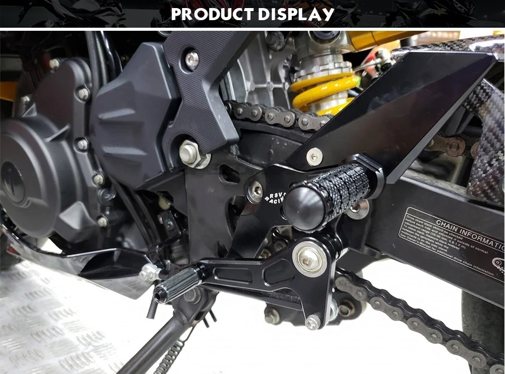 Для Kawasaki Ninja 400, набор для ног, задний комплект, мотоциклетная педаль, ЧПУ, гоночный задний комплект, подставка для ног, мотоцикл, переоборудование, подножки для ног