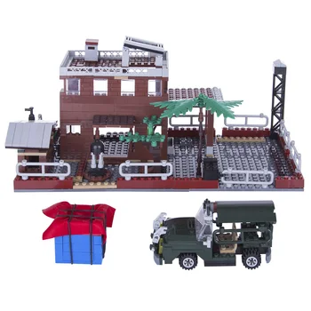 

560Pcs DIY Military Shooting Game Scene Small Particle Building Blocks Educational Toy Set Toy For Children Kids Birthday Gift
