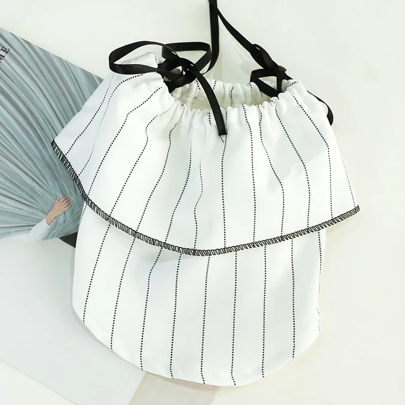 Spring and Summer Leisure Styles Pet Dog Clothing Comfortable Breathable Black and White Striped Chiffon Small Pet Dogs Clothing