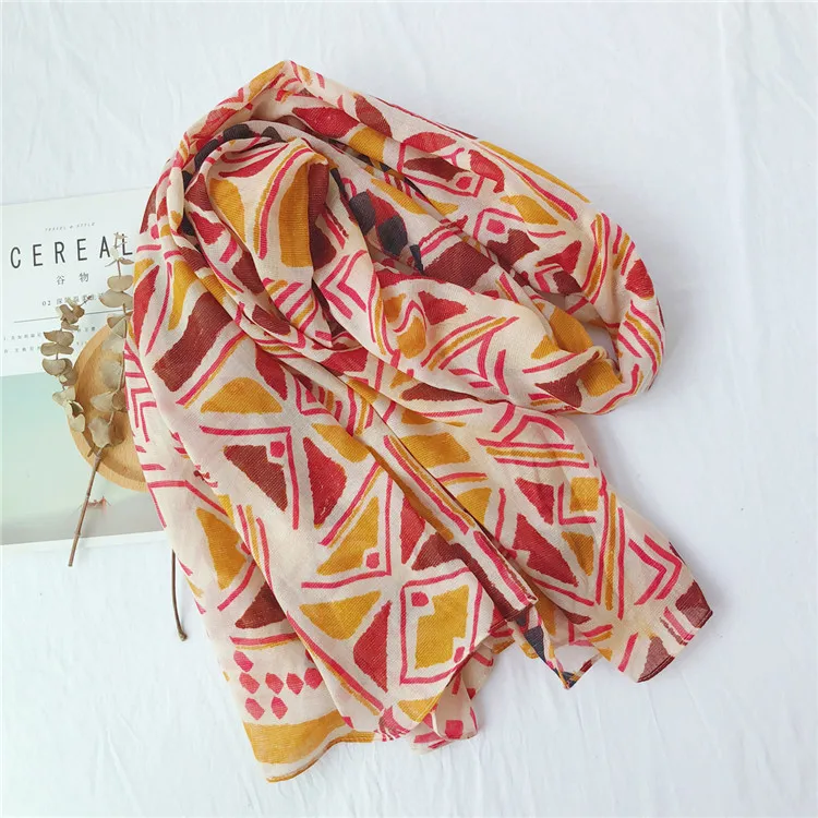 Осенний шарф женский с принтом перьев Хиджаб шарф обертывание для леди foulard femme