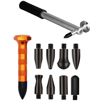

10Pcs Car Body Paintless Dent Removal Tools Aluminum Dent Hammer with Knock Down Head Tap Down Tools Set Dent Repair Kit
