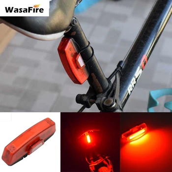 

Wasafire 6 Modes Safety Warning Bicycle Led Tail Rear Light USB Rechargeable Bike Light Red Reflector luz trasera bicicleta