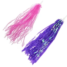 4 шт велосипед Велоспорт трехколесный велосипед дети руль стримеры кисточки, 2 шт Розовый с 2 шт фиолетовый