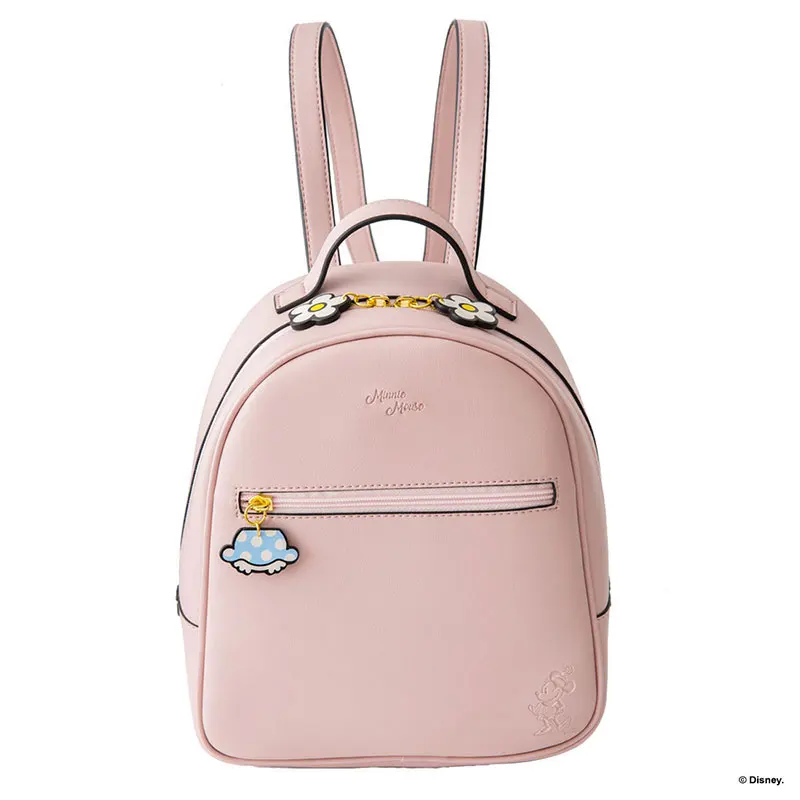 Pink Рюкзак disney с Микки и Минни, японский рюкзак, Женский Зимний водонепроницаемый рюкзак для путешествий, женские кожаные рюкзаки для девочек - Цвет: Pink