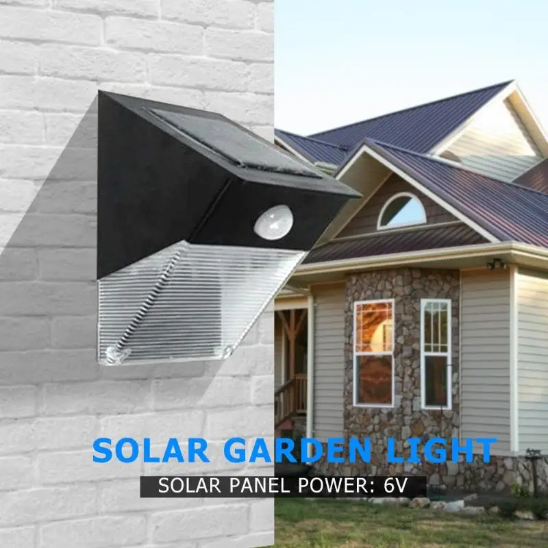 

12LED Solar Power Wall Light ABS and PS NI-MH Battery Triangle Outdoor Motion Sensor Security Wall Lamp for Garden Path