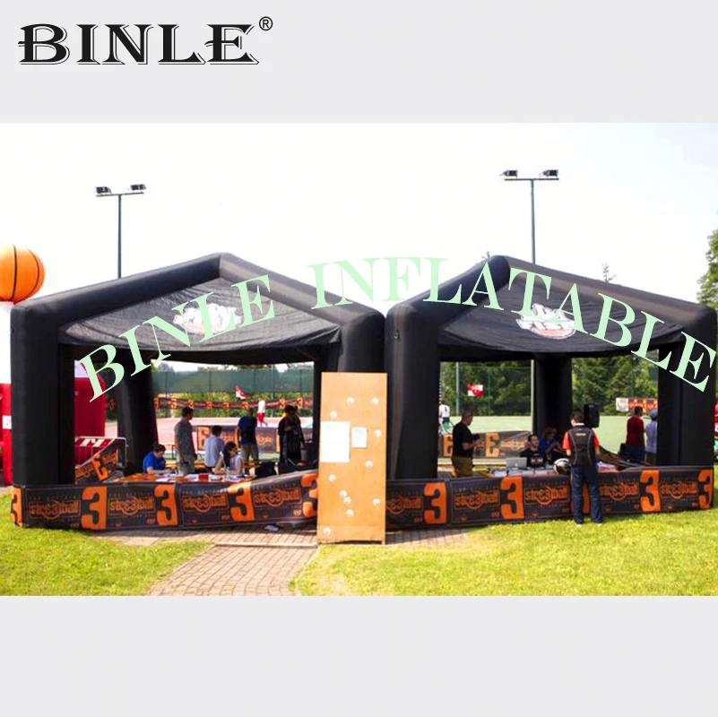 

5x5m printing outdoor inflatable square tent with 3 walls advertising inflatable canopy tent kiosk booth for exhibition