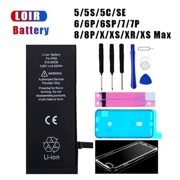 

Brand New AAAAA Quality Battery For iPhone 6S 6 5S 5C X SE 7 8 Plus XR Xs Max High Real Capacity Zero Cycle Tool Sticker & Gift
