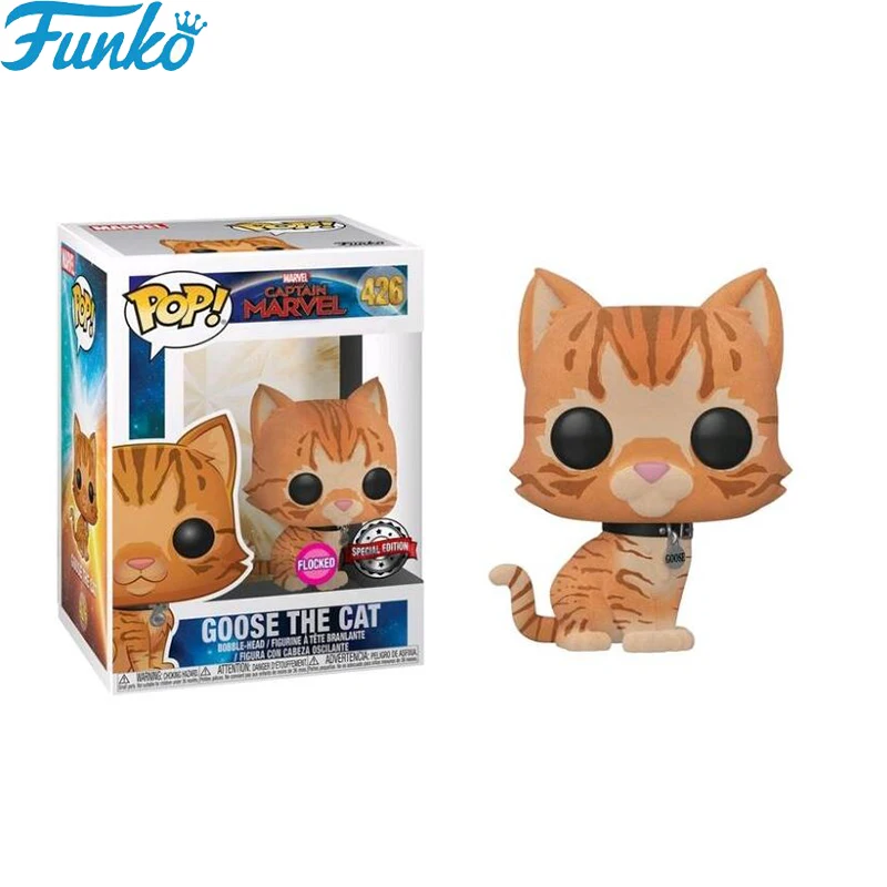 

Funko POP Avengers 4 Endgame Captain Marvel Collection Model Funko Brinquedos Goose The Cat PVC Action Figures Toys Gifts 2F38