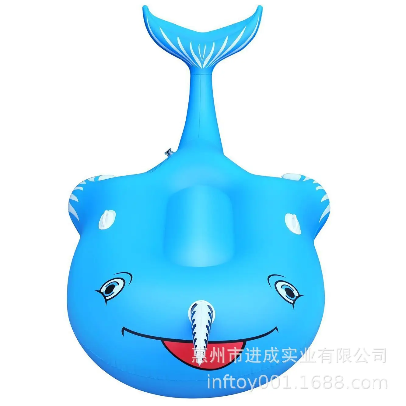 

Manufacturers Profession Production Inflatable Narwhal Riding PVC Whale Inflatable Floating Row Water Blue Whale Floating Bed Wa