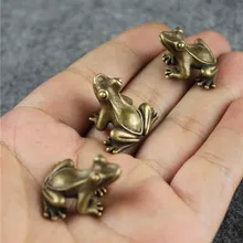 Animal-Ornaments Miniatures-Figurines Christmas-Decoration Frog Brass Copper Kawaii Small