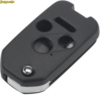 

Jingyuqin 10pc 3+1 BTN Folding Flip Remote Key Shell Case for Honda Accord CRV Civic Pilot Insight Ridgeline Uncut Blade Styling