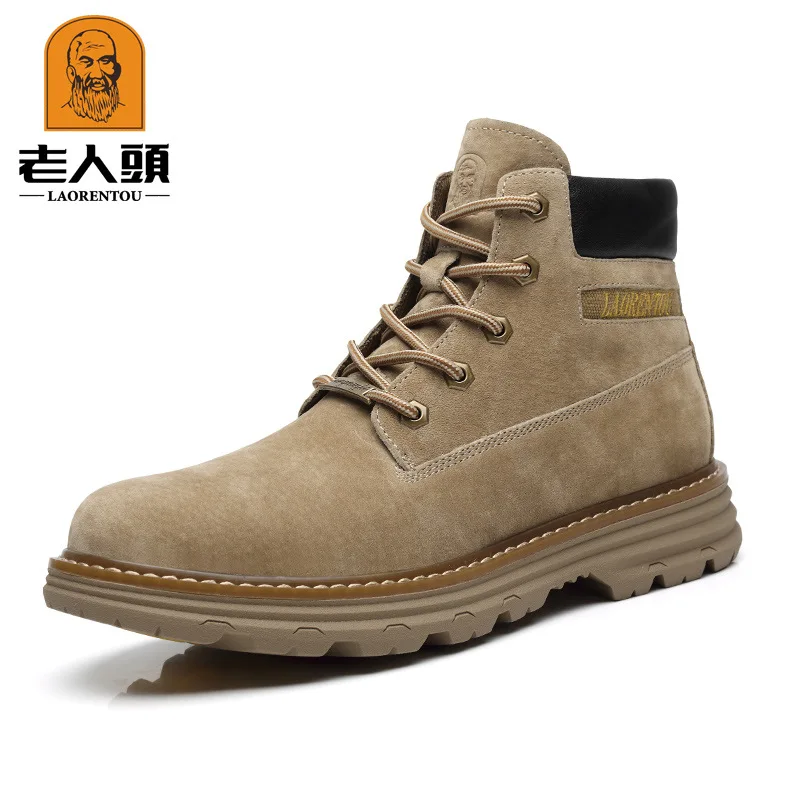 

LOTORY Autumn And Winter Martin Boots Men's Hight-top Boots Men's England Short Boots round-Toe Retro Students Men's Boot