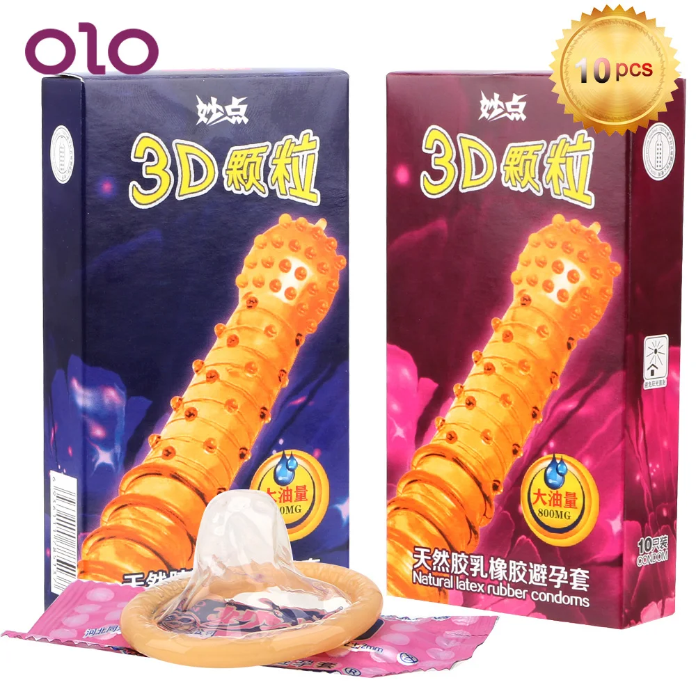 OLO 10 шт./кор. G Spot 3D большие частицы Спайк горошек эякуляции Задержка пениса