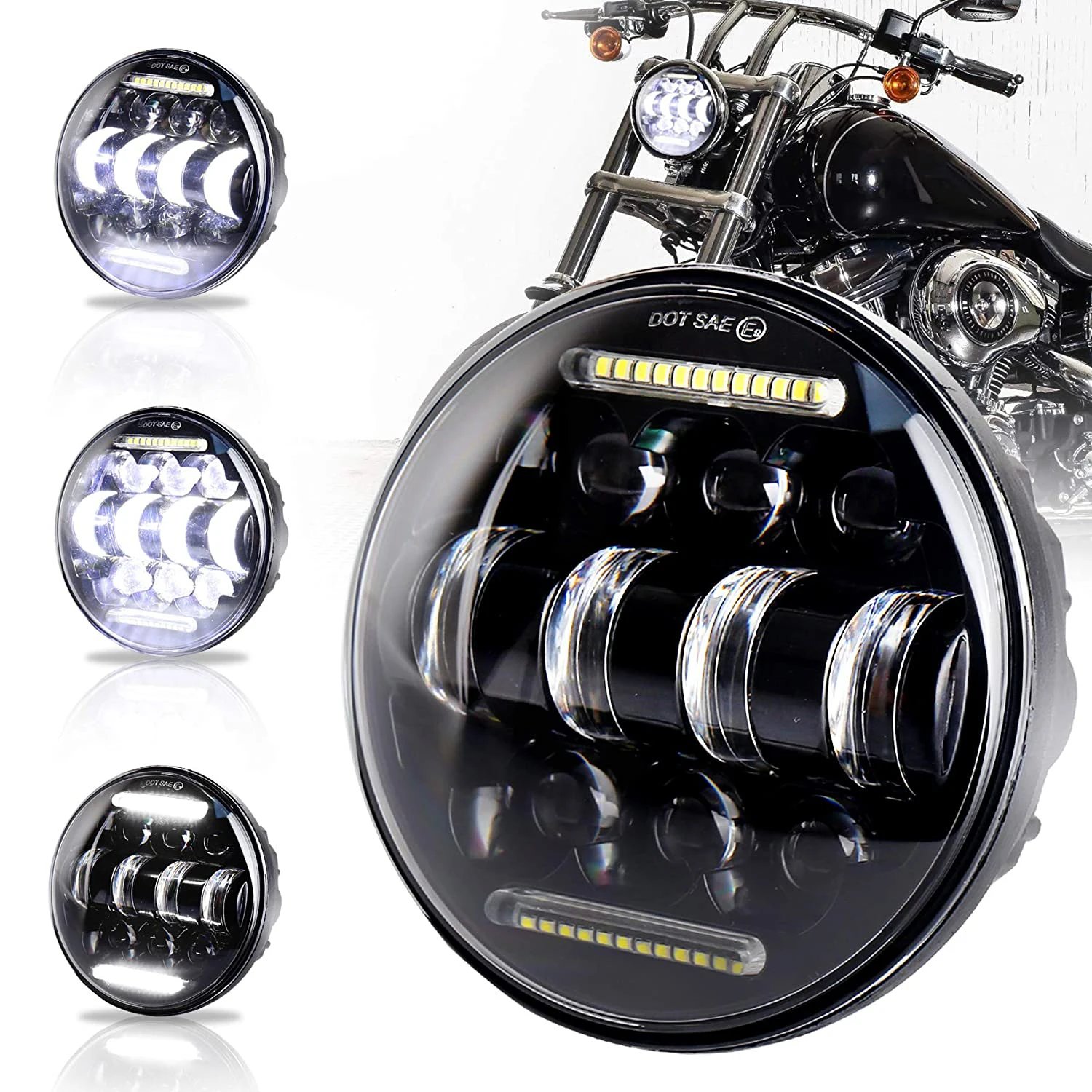 Мотоциклетная светодиодная фара 5 75 дюйма для Harley Dyna XG XR XL 883 1200 Touring Softail Sportster V Rod