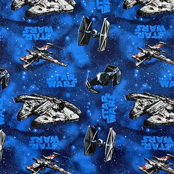 

Cool Digital Printing Blue Spacecraft pattern 100% Cotton Fabric Sewing Material Children Fabric Diy Shirt Clothing