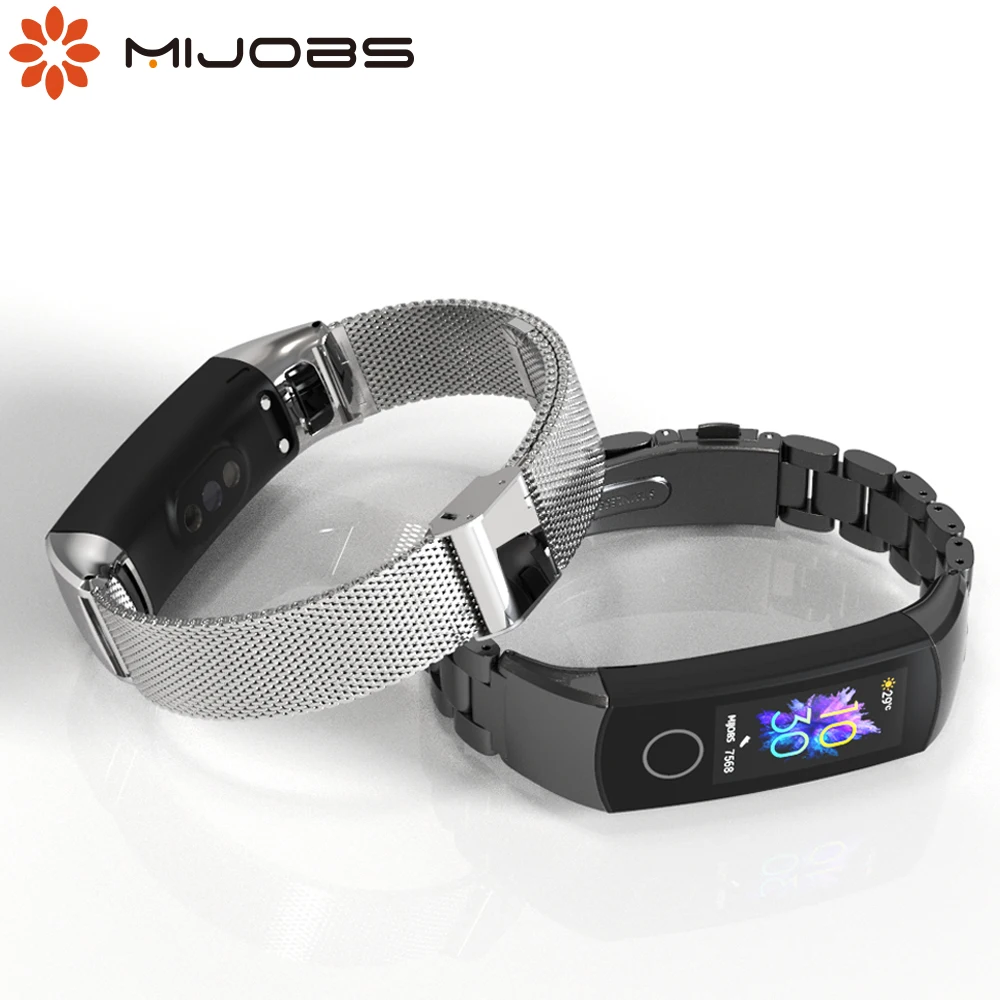 Для Honor Band 5 металлический браслет на запястье для 4 Кожаный силиконовый ремешок часов Huawei