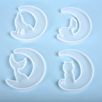 

Moon Resin Epoxy UV Silicone Mold Resin Casting Molds For DIY Resin Crafts Ornaments Jewelry Making Mould