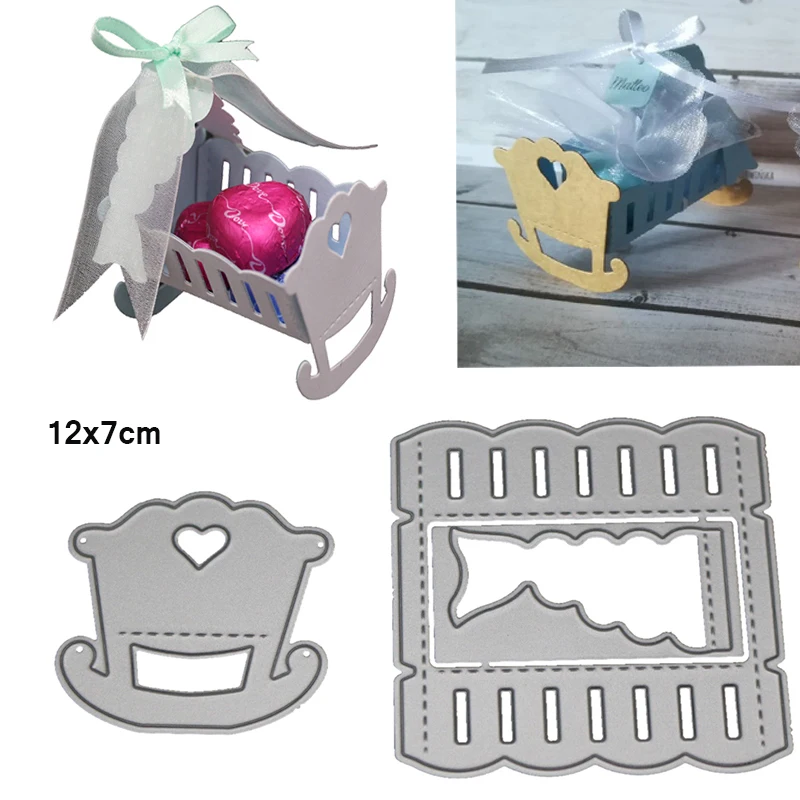 Штабелируемая Детская кроватка Колыбель металлические режущие штампы Скрапбукинг тиснение трафарет карты DIY пригласительный Альбом Книга Декор