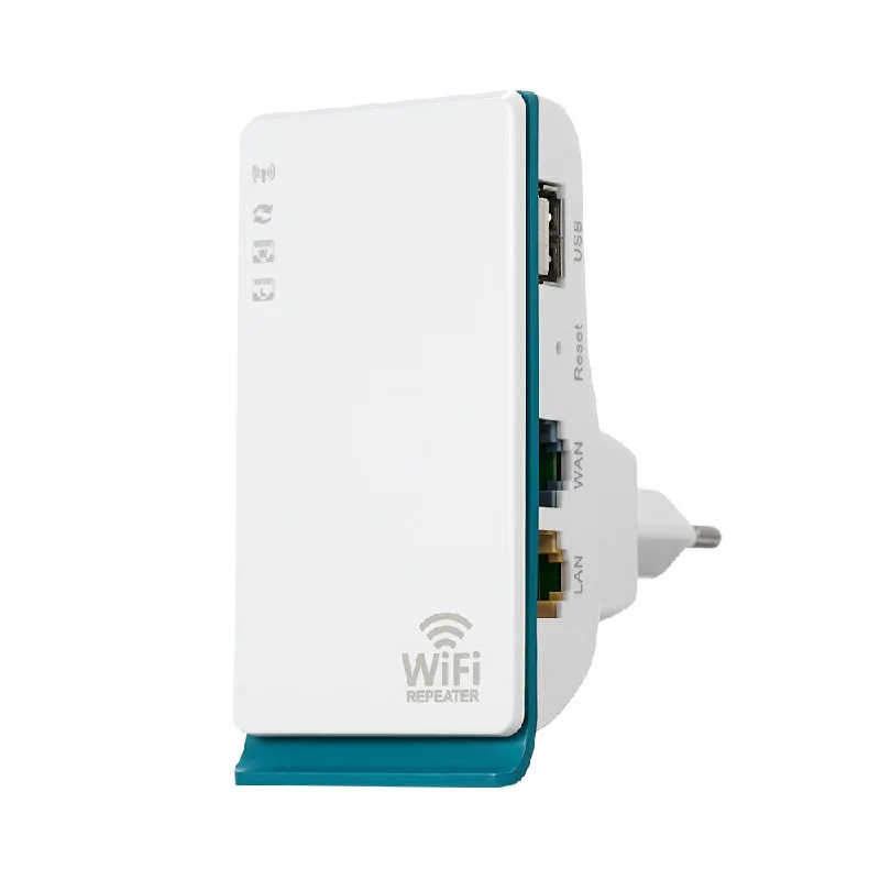 Беспроводной ретранслятор WiFi удлинитель с RJ45 LAN и WAN портом 2,4G Диапазон Wi-Fi ретранслятор/AP режим ЕС вилка - Цвет: Белый