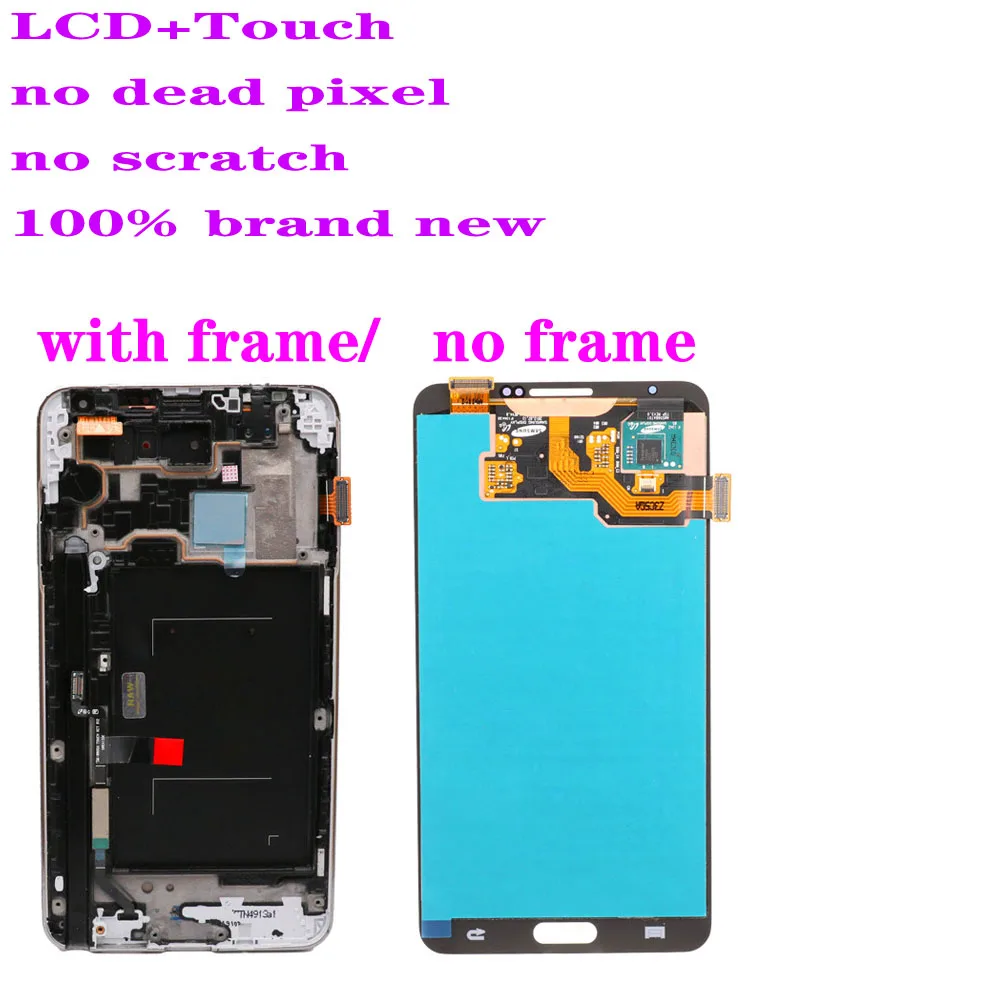 For Samsung Galaxy Note 3 N900 N9005 N900A N900V LCD Display Touch Screen Digitizer Assembly With Frame for Note3 LCD