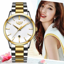 LIGE новые золотые часы женские креативные стальные женские часы-браслет женские часы Relogio Feminino Montre Femme