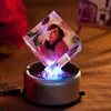 Marco de cristal personalizado DIY, marcos de foto personalizados cuadrados para foto familiar, regalos para aniversario de boda ► Foto 1/6