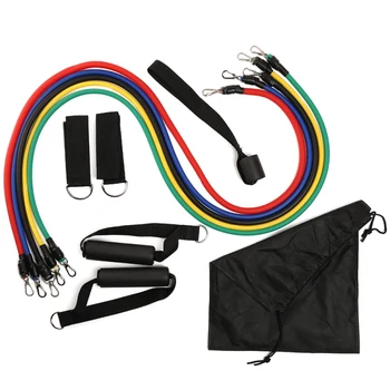 

New 11pcs/set Pull Rope Fitness Exercises Resistance Bands Rubber Loop Tube Bands Gym Fitness Exercise Pilates Yoga