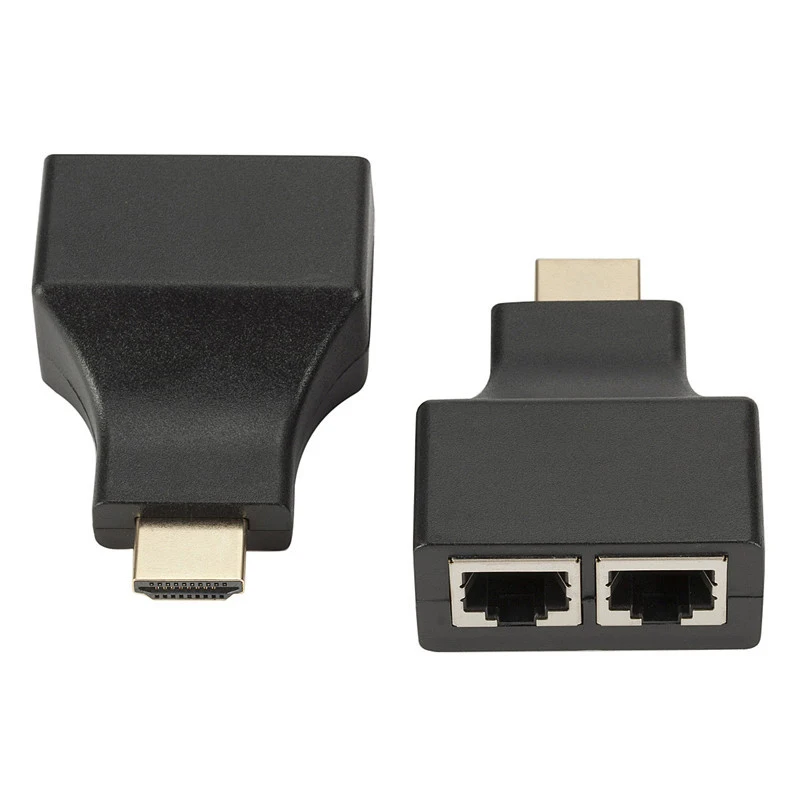 Горячая 1 пара HDMI двойной RJ45 CAT5E CAT6 UTP LAN Ethernet HDMI удлинитель повторитель адаптер 1080P для HDTV HDPC PS3 STB