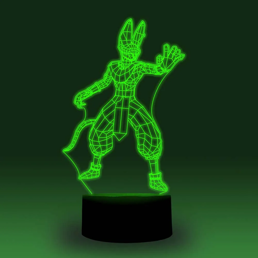 NiteApps 3D Beerus Dragon Ball ночник настольная Иллюзия украшение лампа подарок на день рождения приложение/сенсорное управление