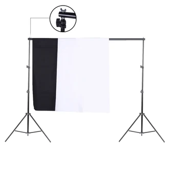 

Photo Studio Kit Set Backdrop Stand with Storage Bag Black White Nonwoven Backdrops and Mini Clips Camera photo accessories