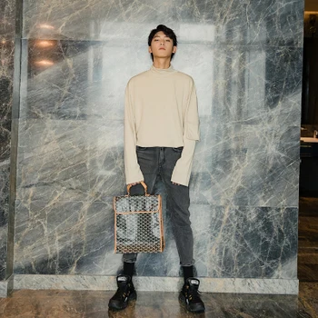 

2019 autumn and winter new theme loose casual sports long-sleeved T-shirt