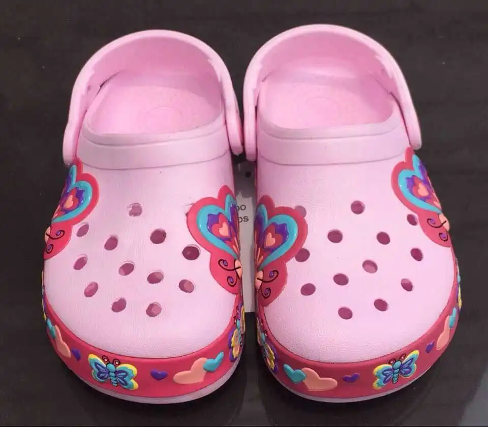 

2018 New Style GIRL'S Shoes ku shan McQueen Grams Luo Lattice Bees Porous Shoes Hot Sales Men And Women Children Flashing Light