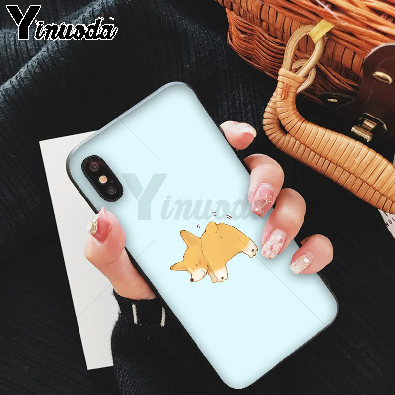 A14 Yinuoda мягкий чехол для телефона из ТПУ с милым рисунком собаки корги для iPhone 6S 6plus 7plus 8 8Plus X Xs MAX 5 5S XR 11 11pro - Цвет: A14