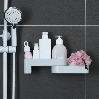 

Non-perforated Bathroom Racks Rotating Storage Racks Home Decoration Bathroom Bath Shower Racks 2 Layer Storage Baskets