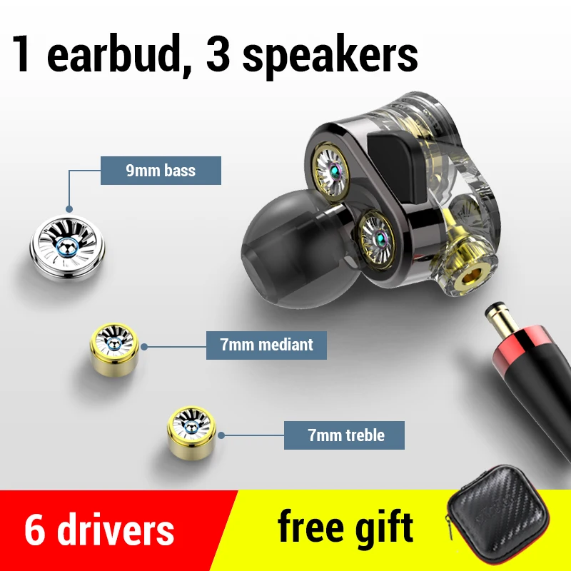 

3.5mm Type-C Interface In-ear Earphones Wired Earphone With Microphone Sport Gaming Headset Dj Earpods For Xiaomi Redmi Mi 9T