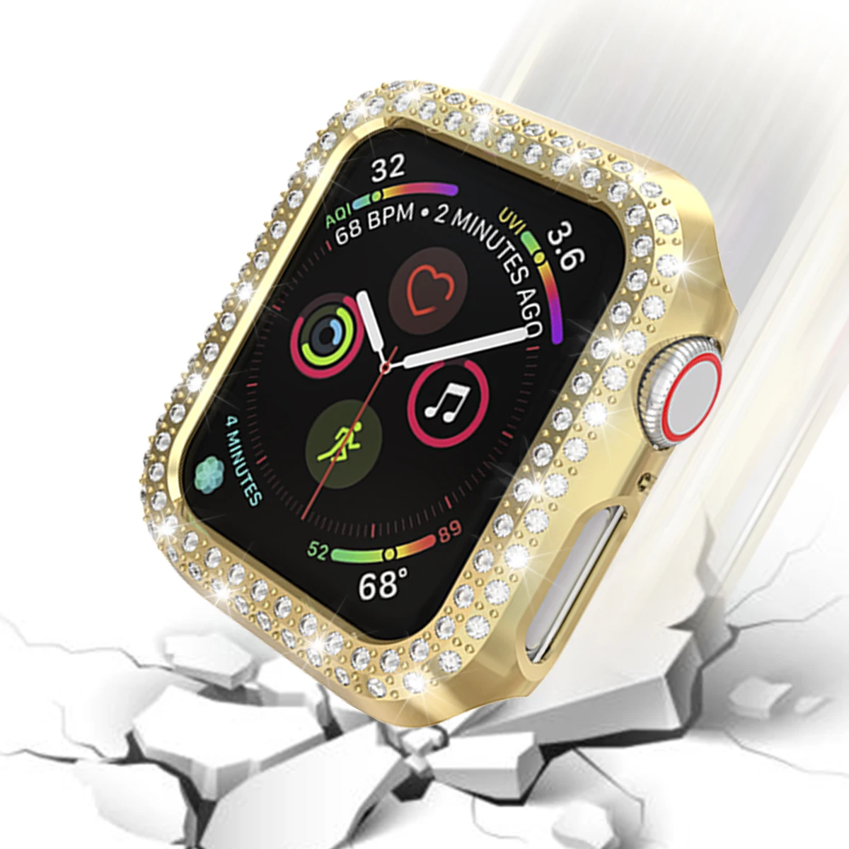 Часы с яркими украшениями Bling Case для Apple Watch 38 мм 42 мм для Iwatch Series 3 2 1 бамперы для часов крышка Защитная Алмазная рамка