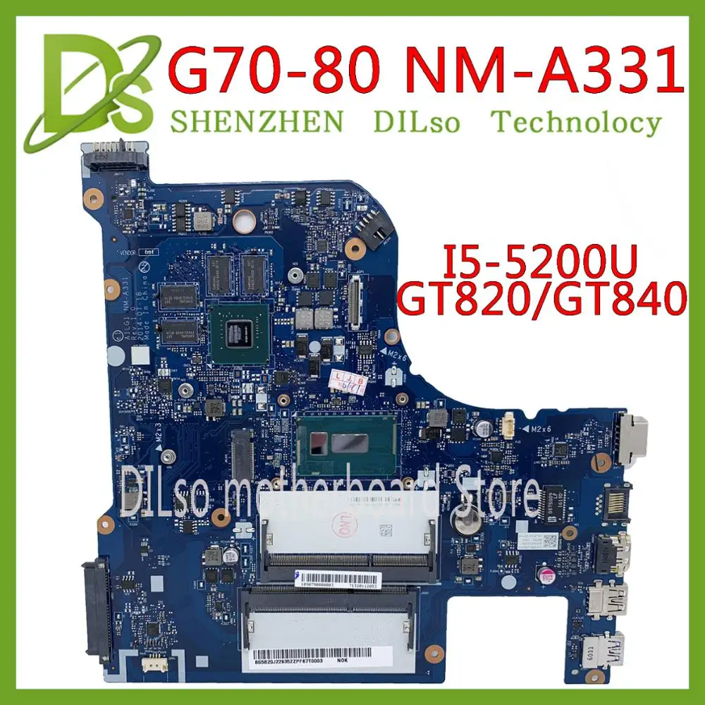KEFU G70-80 материнская плата для Lenovo G70-70 B70-80 Z70-80 I5-5200U AILG NM-A331 с GT840M/GT820M тест 100%