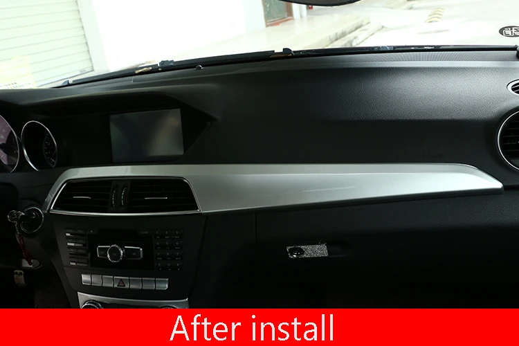 Для Mercedes Benz C Class W204 2010-2013 автомобиль ABS хром внутренняя центральная консоль Защитная панель Крышка отделка Аксессуары 5 цветов