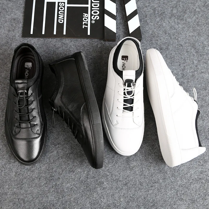 

2019 New Style Trend Full-grain Leather Shoes Men's England Fashion Casual Leather Shoes Korean-style Versatile Men Trendy Shoes