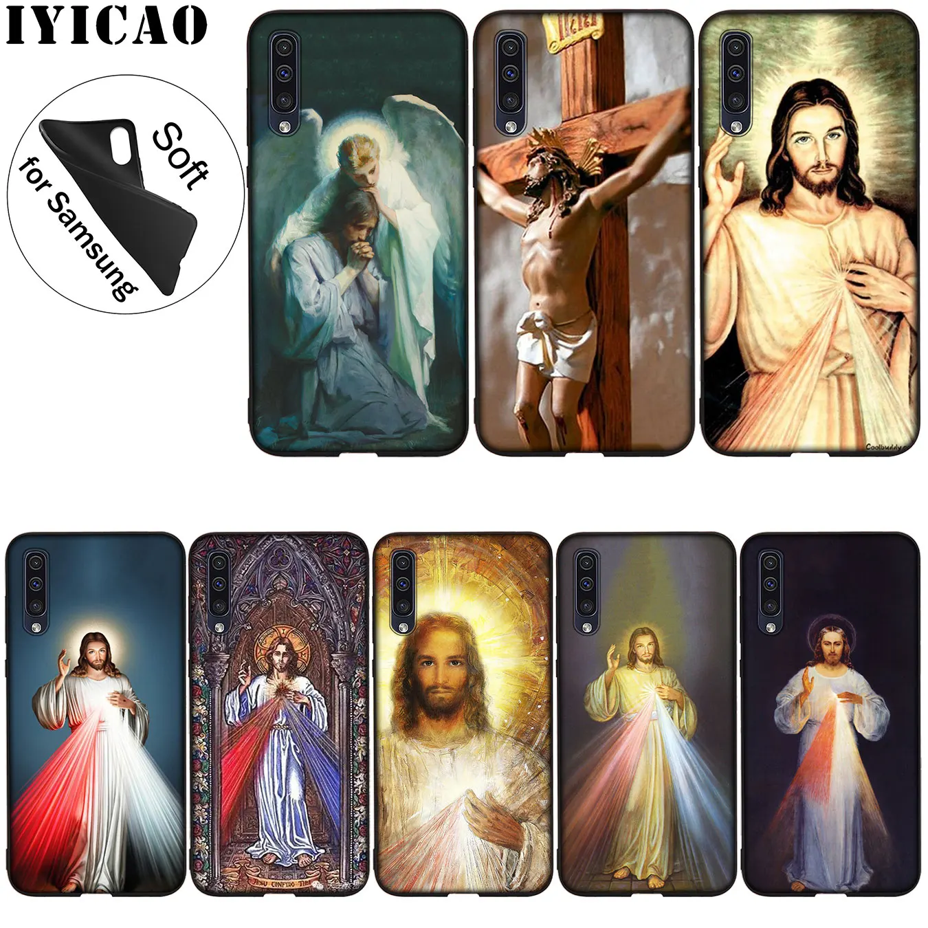 IYICAO Divine Mercy Jesus Cross Soft Silicone Case for Samsung Galaxy A51 A71 A81 A91 A41 A21 A11 A01 M10 M20 M30 M40 Cover |