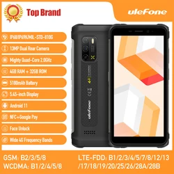 Ulefone Armor X10 Global Version Waterproof  Rugged Phone 4GB +32GB 5180mAh telephone 5.45“ Android 11NFC 13MP Smartphone