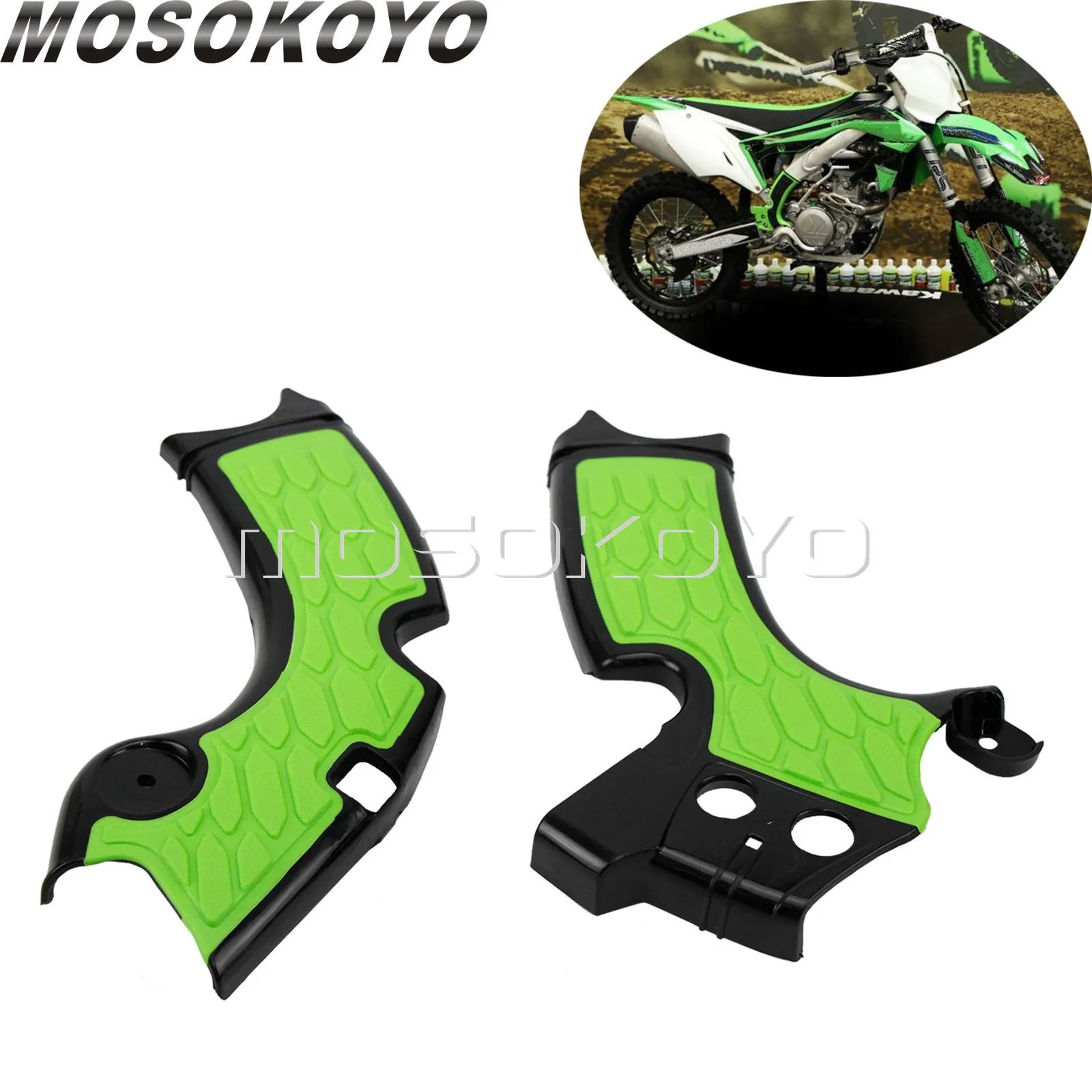 Защитная зеленая рамка для мотоциклетного велосипеда защита Kawasaki KXF250 KX250F 2015 2016