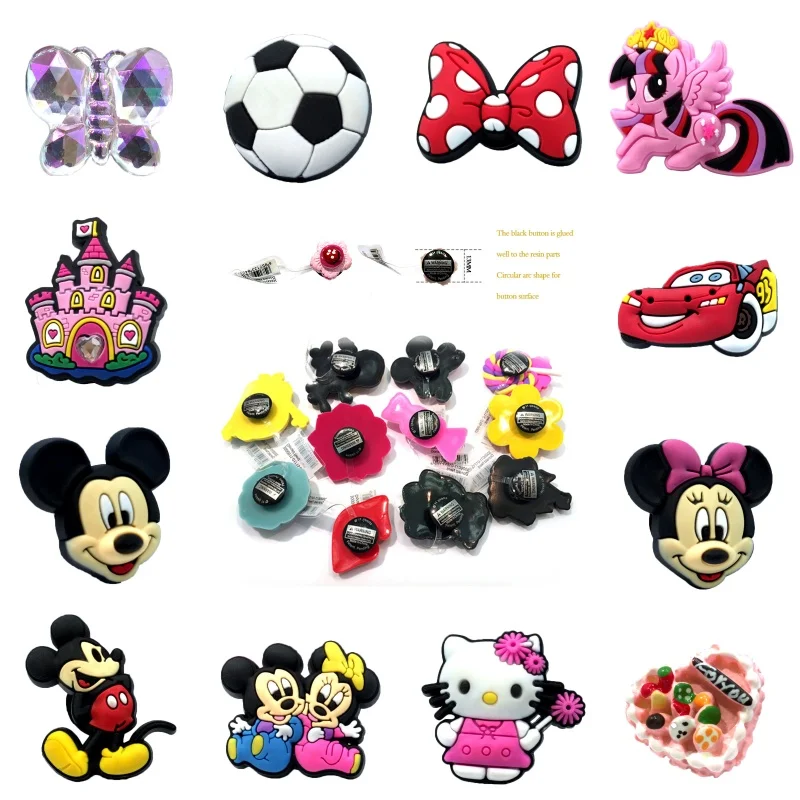 

Free DHL 300pcs Lovely Genuine Shoe Charms Shoe Accessories Decoration,Shoe Buckles Fit Bracelets With Holes,Children Party Gift