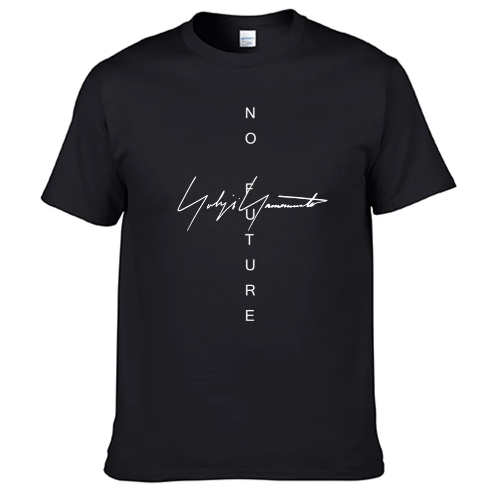 Модная футболка с логотипом Yohji Yamamoto and no foture летняя одежда популярная хлопковая