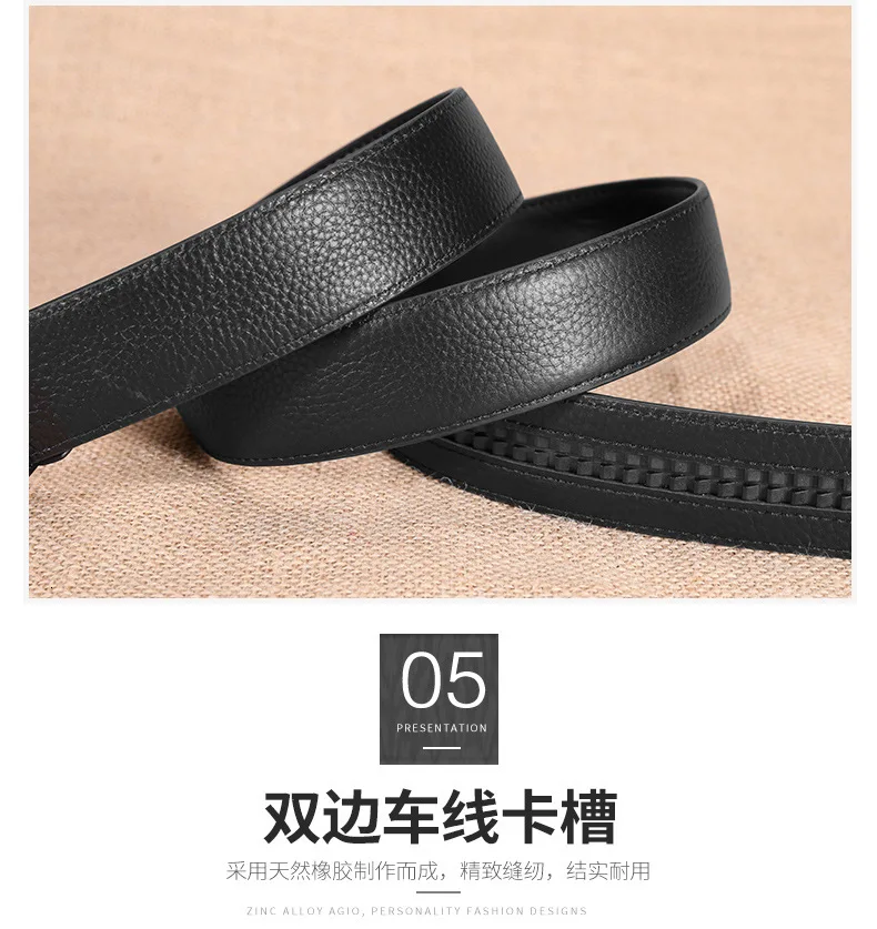 Genuine Leather Automatic Buckle Cowhide Belt Male Young And Middle-aged Leisure luxury designer cowboy g belts high quality
